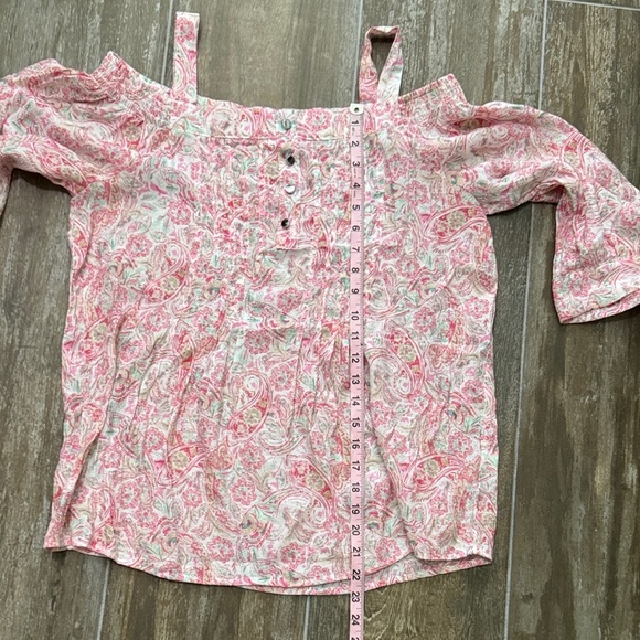 Elegant Pink Floral Women's Blouse - Picture 7 of 8